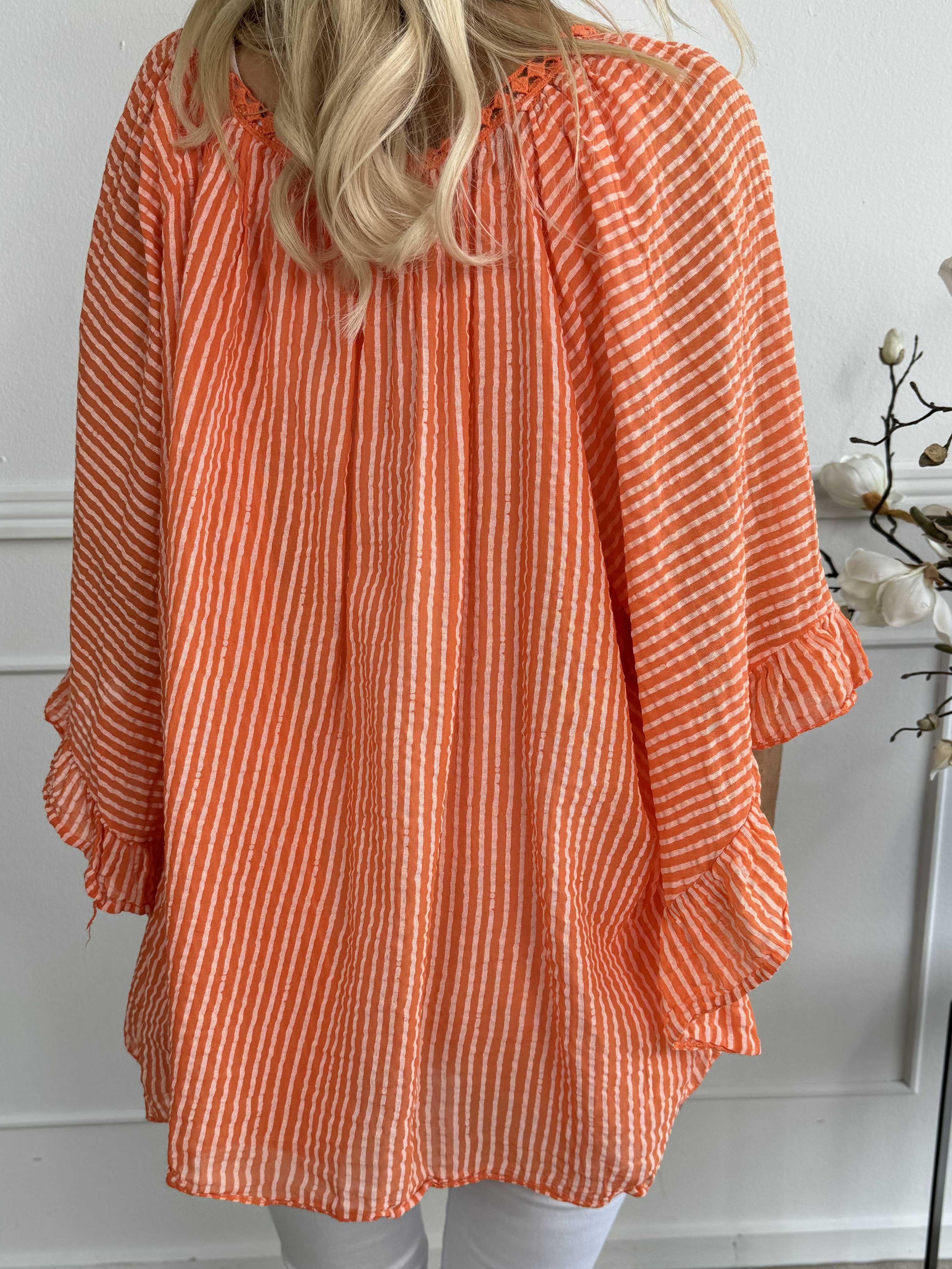 Marija - Sød stribet tunika med smukke ærmer